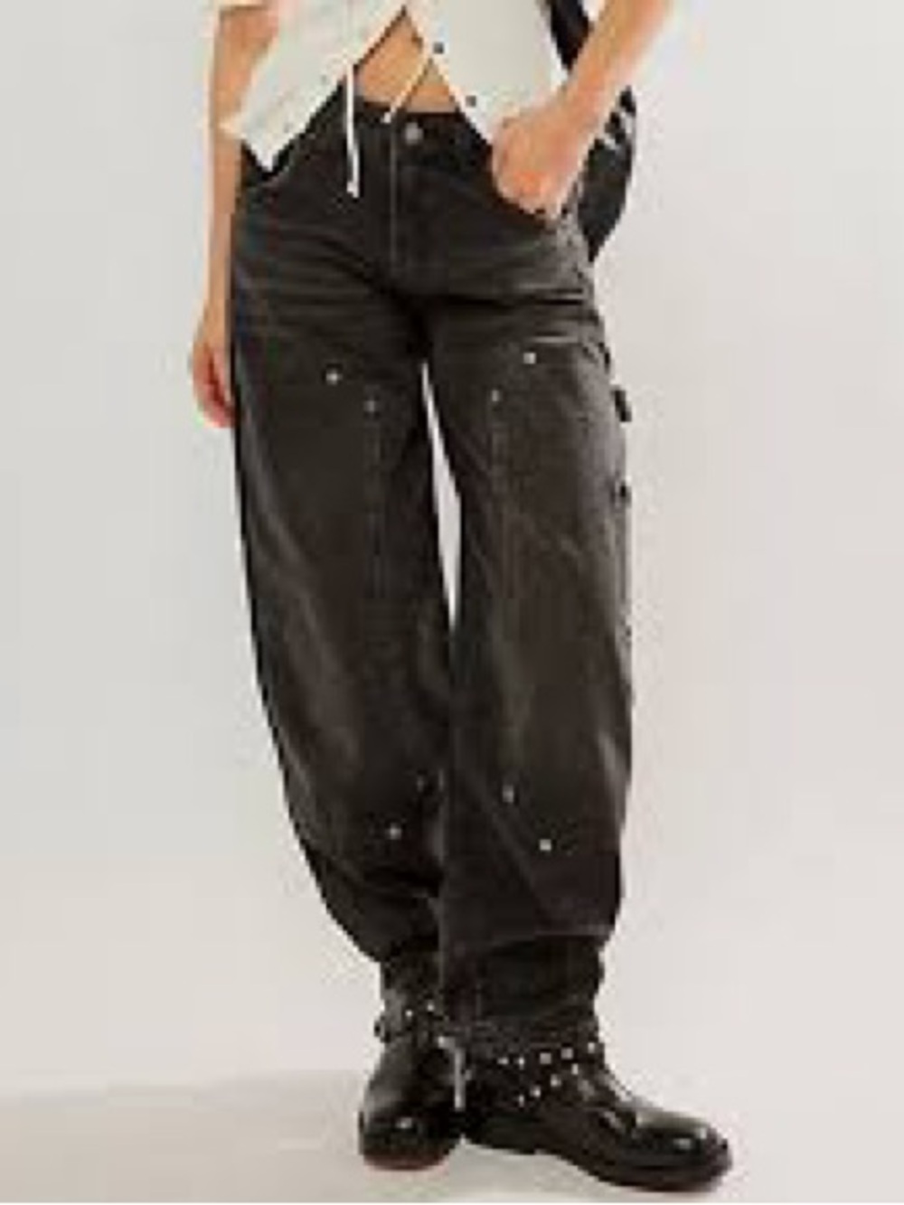 Free People We The Free Loren High Rise Carpenter Barrel Jeans